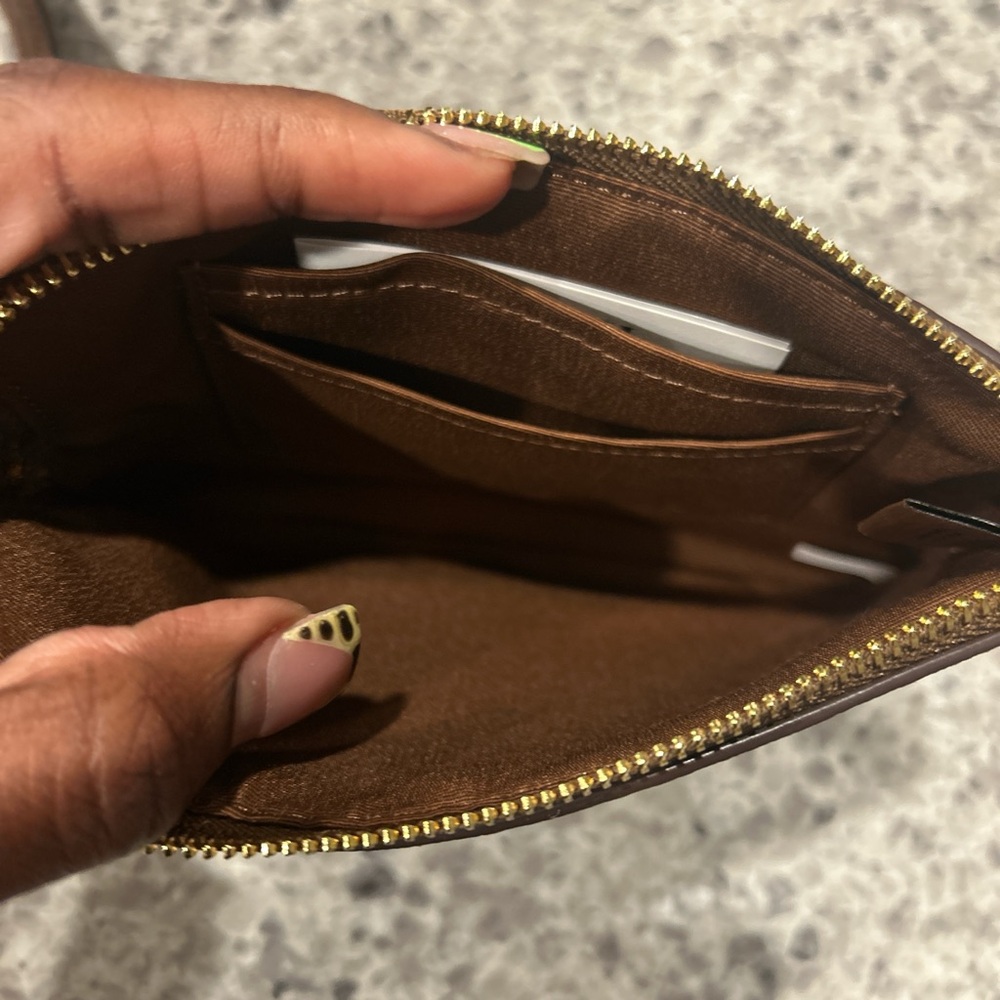 Coach Signature Brown Wristlet - Picture 3 of 3